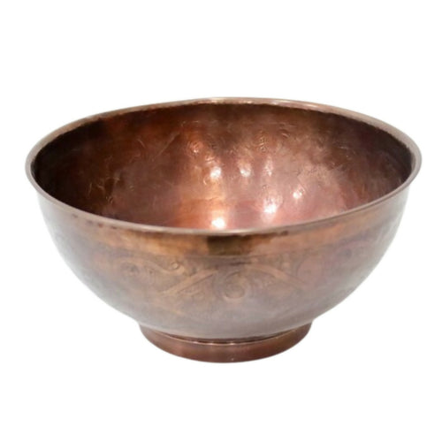 MyTindy Copper Moroccan Vessel Sink, Handcrafted Engraved Washbasin