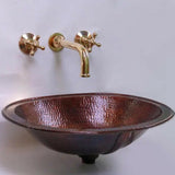 MyTindy Copper Undermount Sink With Unlacquered Brass Faucet, view 2