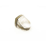MyTindy Artisan Tuareg Silver & Copper Ring Chevron Bead, view 2