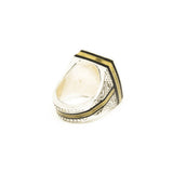 MyTindy Artisan Tuareg Silver & Copper Ring Chevron Bead, view 4