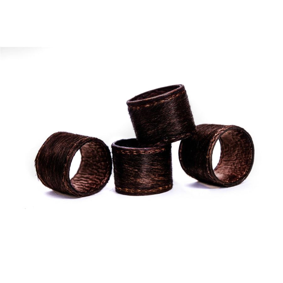 MyTindy Cowhide Napkin Rings