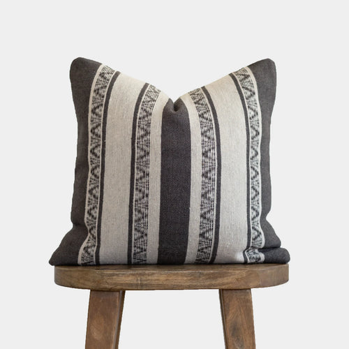 MyTindy Cream And Grey Embroidered Cushion Cover