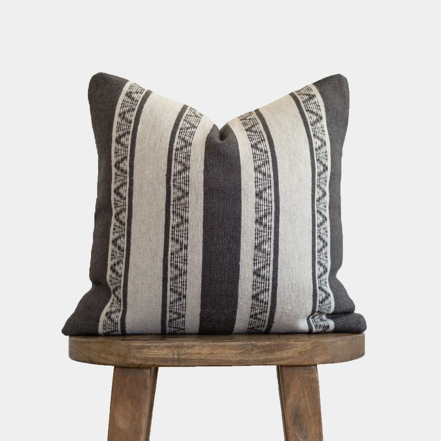 MyTindy Cream And Grey Embroidered Cushion Cover