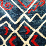 MyTindy Cross Blue and Red Moroccan Rug, view 4