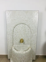 MyTindy Custom Mosaic Fountain white for Outdoor and Indoor, Mid Century Fountain water inside, Moroccan Mosaic Fountain, view 5