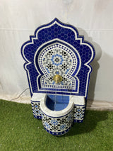 MyTindy CUSTOM Fountain with mosaic tiles, water inside fountain Moroccan mosaic fountain, terrace Indoor Decor., view 2