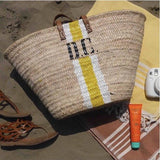 MyTindy Customizable Monogram Straw Bag, view 2