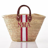 MyTindy Customizable Monogram Straw Bag, view 4
