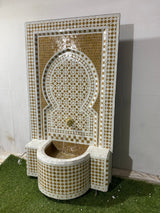 MyTindy CUSTOM mosaic Fountain 100% handcrafted for indoor and outdoor built with mid century mosaic styling., view 2