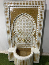 MyTindy CUSTOM mosaic Fountain 100% handcrafted for indoor and outdoor built with mid century mosaic styling., view 3