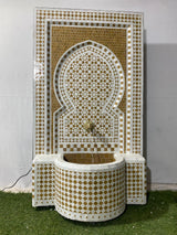 MyTindy CUSTOM mosaic Fountain 100% handcrafted for indoor and outdoor built with mid century mosaic styling., view 4