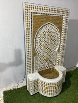 MyTindy CUSTOM mosaic Fountain 100% handcrafted for indoor and outdoor built with mid century mosaic styling., view 5