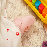 MyTindy Cuteshez Baby Pink Flower Leather Slippers for Kids, view 5