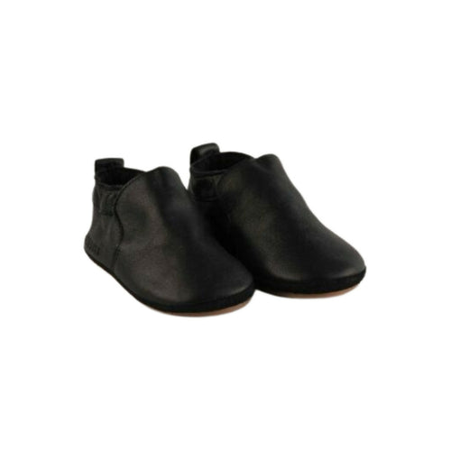 MyTindy Cuteshez Basic Black Leather Slippers for Kids