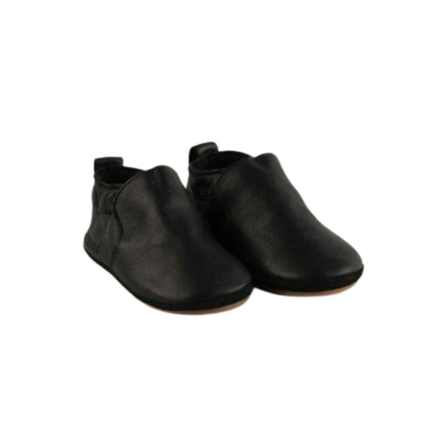 MyTindy Cuteshez Basic Black Leather Slippers for Kids