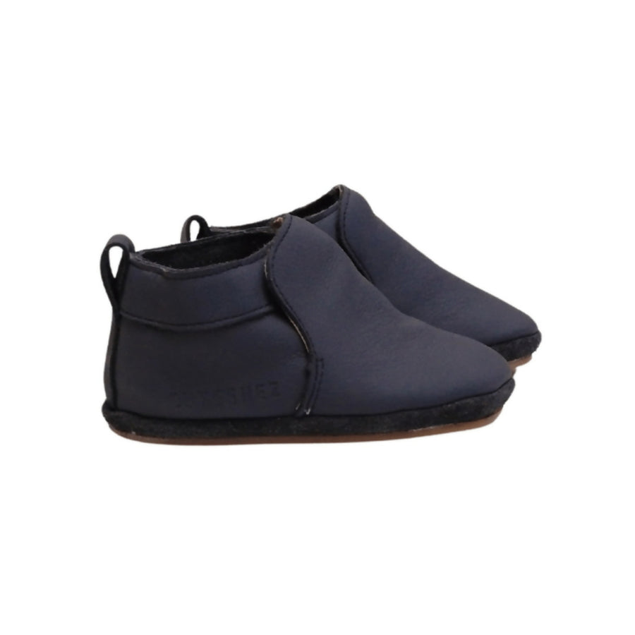 MyTindy Cuteshez Basic Midnight Blue Leather Slippers for Kids