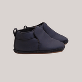 MyTindy Cuteshez Basic Midnight Blue Leather Slippers for Kids, view 2