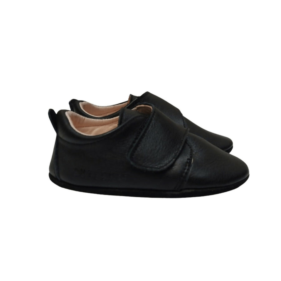 MyTindy Cuteshez Black Derby Leather Slippers for Kids