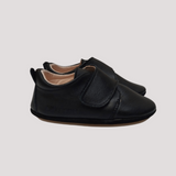 MyTindy Cuteshez Black Derby Leather Slippers for Kids, view 2