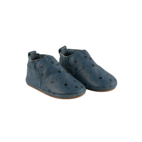 MyTindy Cuteshez Black Stars Leather Slippers for Kids