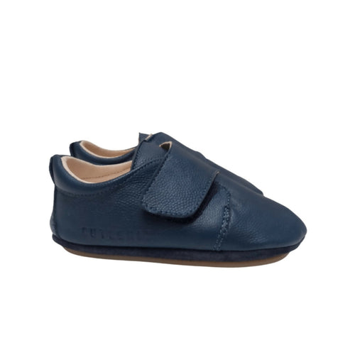 MyTindy Cuteshez Blue Derby Leather Slippers for Kids