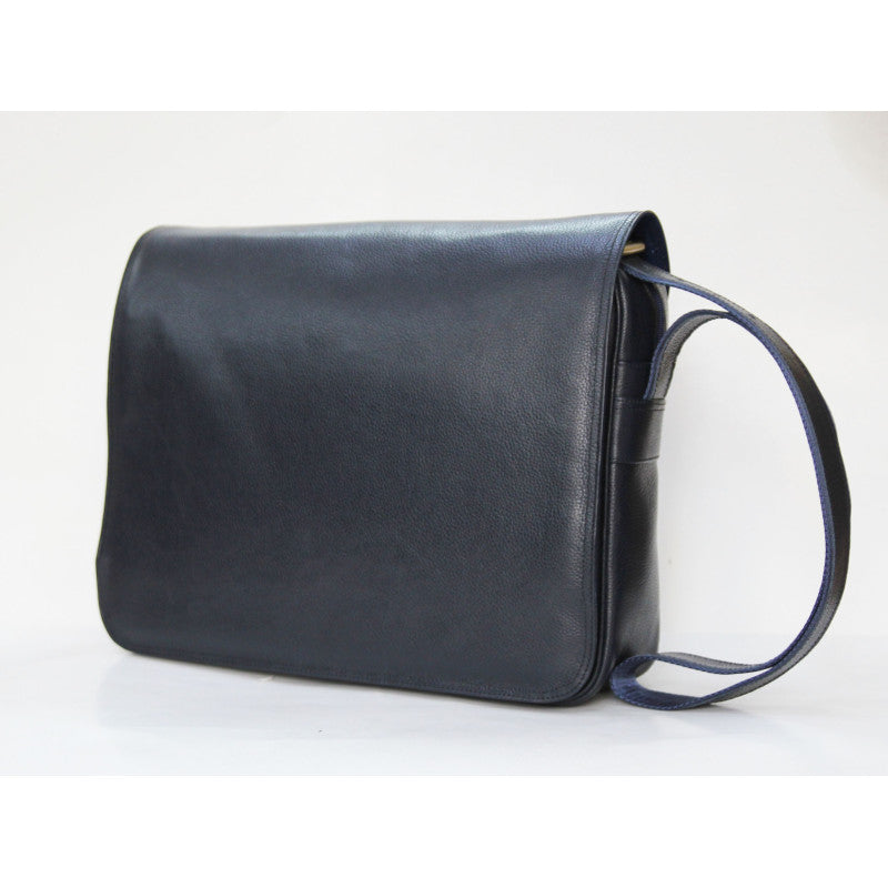 MyTindy Dark Blue handmade leather computer bag