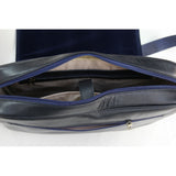 MyTindy Dark Blue handmade leather computer bag, view 2