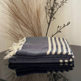 MyTindy Dark Blue Moroccan Towel, view 2