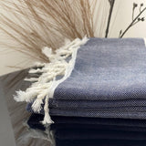 MyTindy Dark Blue Moroccan Towel, view 3