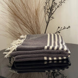 MyTindy Dark Grey Moroccan Towel, view 2