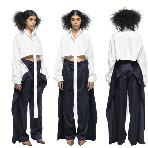 MyTindy DECONSTRUCTED CROP SHIRT