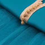 MyTindy Deep aqua Moroccan Kaftan for girls, view 2