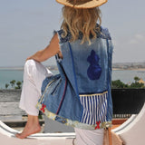 MyTindy DENIM VEST WITH DIFFERENT INSERTS, view 5