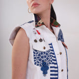 MyTindy Denim vest with inserts, view 5