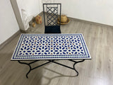 MyTindy Dinning mosaic table, Marrakech mosaic outdoor/indoor table 100% handcrafted, Mid century Mosaic Table, Large Mosaic Table, view 3