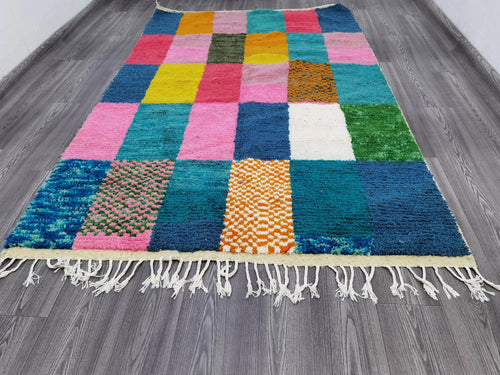 MyTindy Handmade Boujaad Moroccan Wool Rug - Elevate Your Space with Multicolor Elegance
