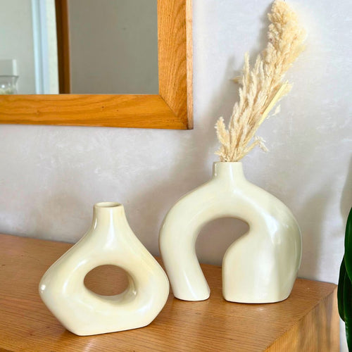 MyTindy Atlas and Tanara vase duo cream + pampas