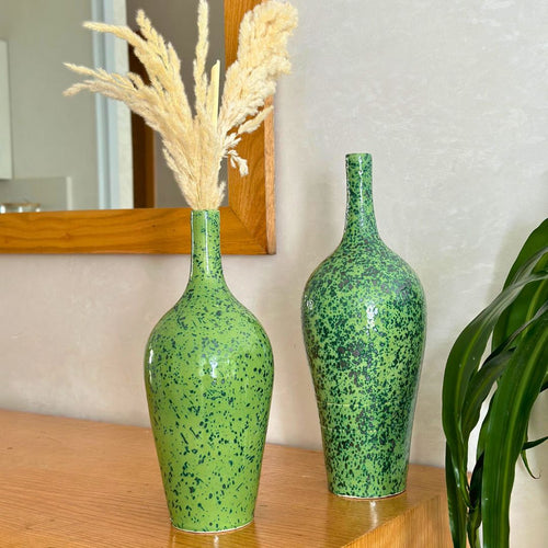MyTindy Duo Agra green + pampas vases
