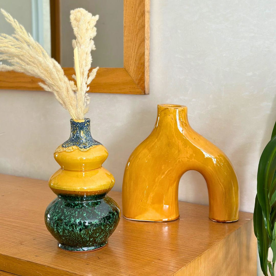 MyTindy Duo vese Azul yellow and Aboukal green and yellow + pampas