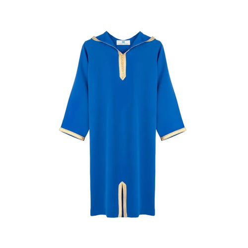 MyTindy Electric blue Moroccan Djellaba for girls kids