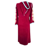 MyTindy Elegant Moroccan Jellaba with Sleeve Design and Contrasting Trim - Bright Red, view 2