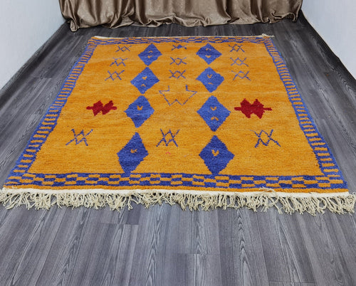 MyTindy Luxurious Authentic Handmade Boujaad Moroccan Wool Rug - Elevate Your Home Decor with Berber Craftsmanship