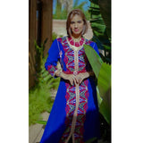 MyTindy Embroidered blue caftan, view 2