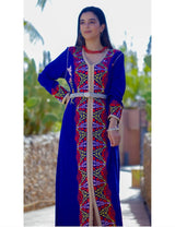MyTindy Embroidered blue caftan, view 4