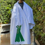 MyTindy Embroidered caftan towel, view 3