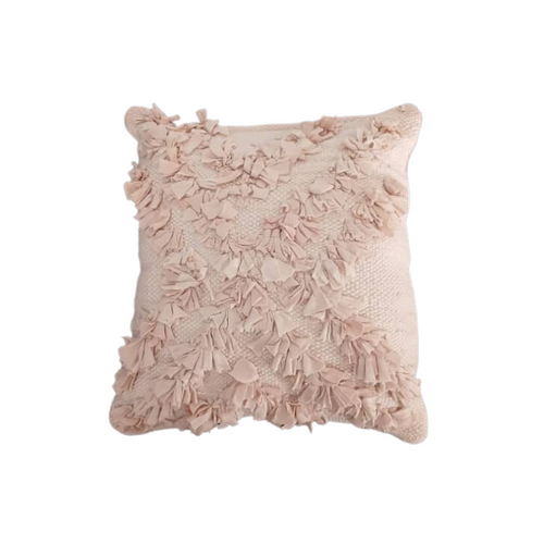 MyTindy Embroidered flowery cushion