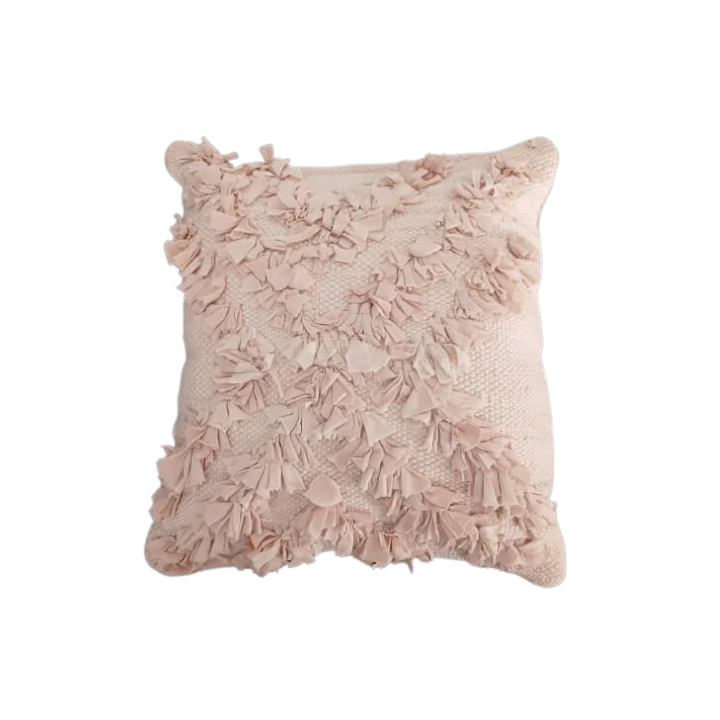 MyTindy Embroidered flowery cushion