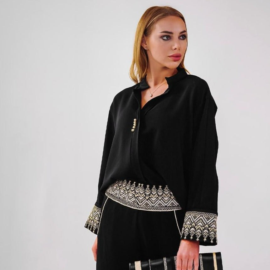 MyTindy EMBROIDERED OVERSIZE SHIRT