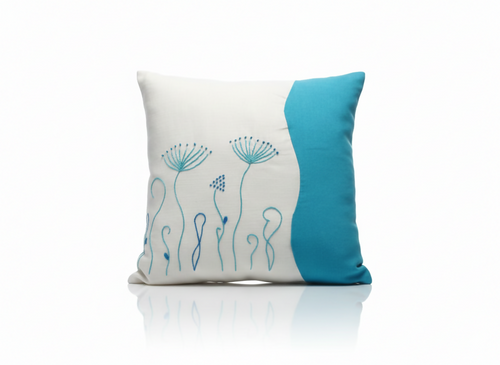 MyTindy "English Rose" Heritage Cushion – Moroccan Floral Embroidery Tapisserie