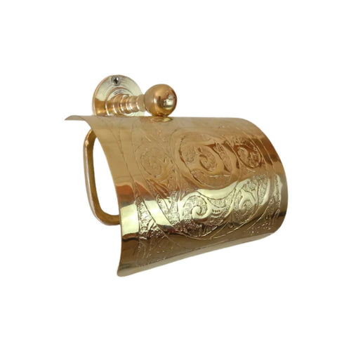 MyTindy Engraved Brass Toilet Paper Holder